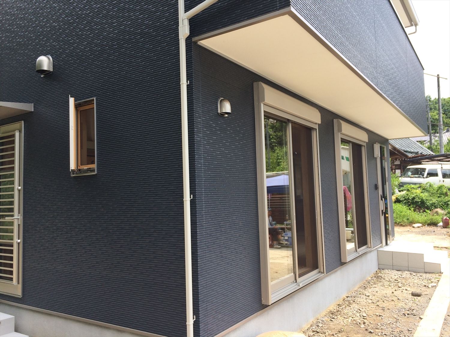 オールアース二階建ての外観２|石岡市の注文住宅,ログハウスのような木の家を低価格で建てるならエイ・ワン