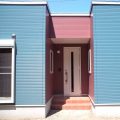 ドックスペースのある平屋の玄関｜蒲郡市の注文住宅,ログハウスのような低価格住宅を建てるならエイ・ワン