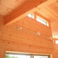 薪ストーブのあるユニークな平屋のハイサイドライト｜石岡市の注文住宅,ログハウスのような低価格住宅を建てるならエイ・ワン