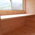 ロフトとウッドデッキのある平屋のワークスペース｜西尾市の注文住宅,ログハウスのような低価格住宅を建てるならエイ・ワン
